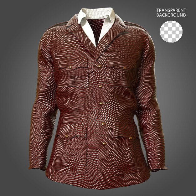 PSD man suit jacket old style fashion isolated 3d rendered illustration