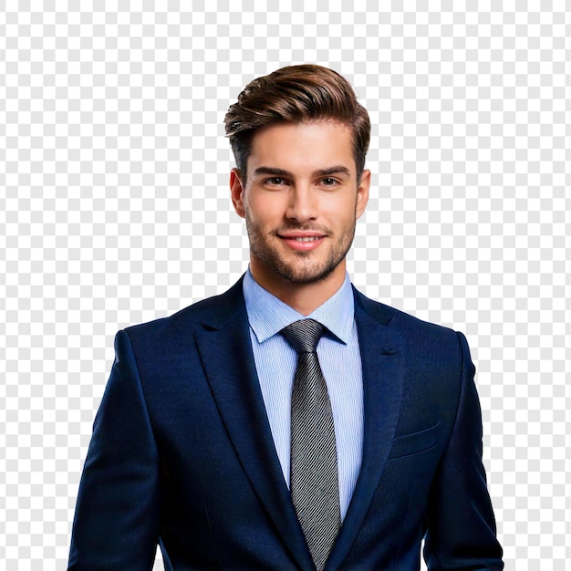 a man in a suit smiles at the camera