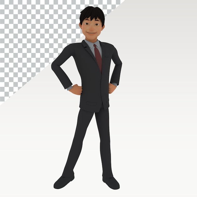 a man in a suit with a tie on his chest