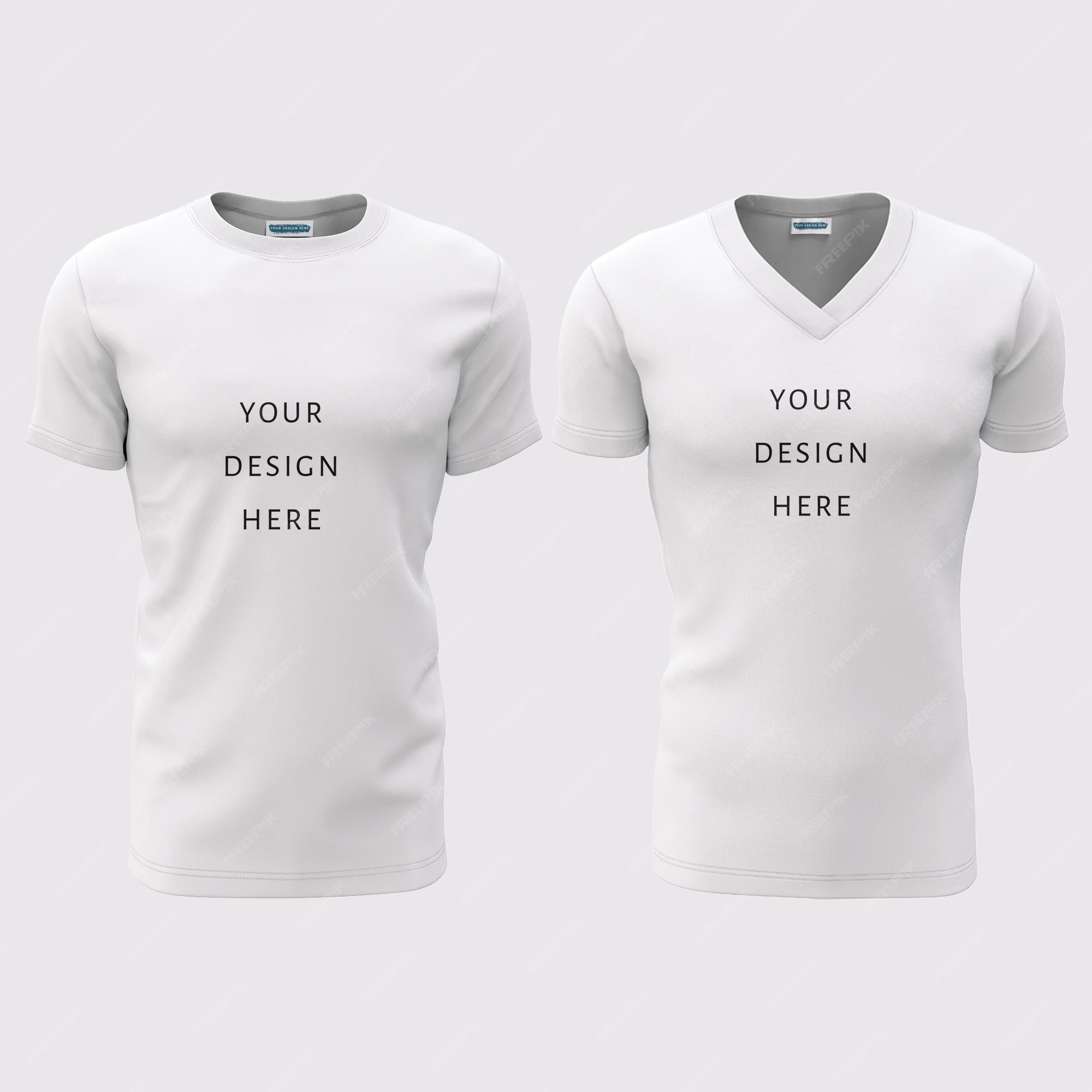 V Neck T Shirt Mockup - Free Vectors & Psds To Download