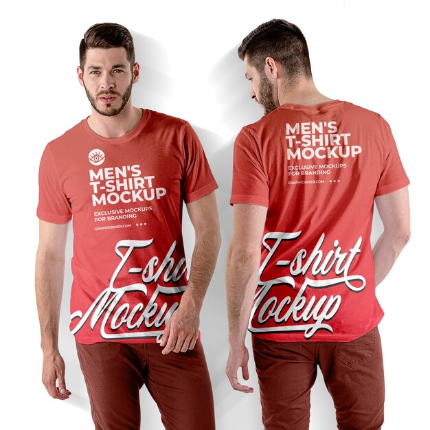 PSD man tshirt mockup