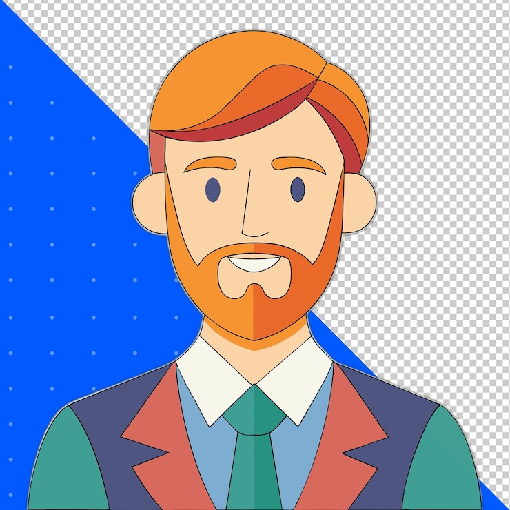 PSD man vector avatar profile png transparent background psd