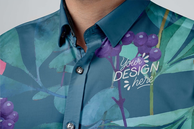 PSD mockup di camicia da portare dell'uomo