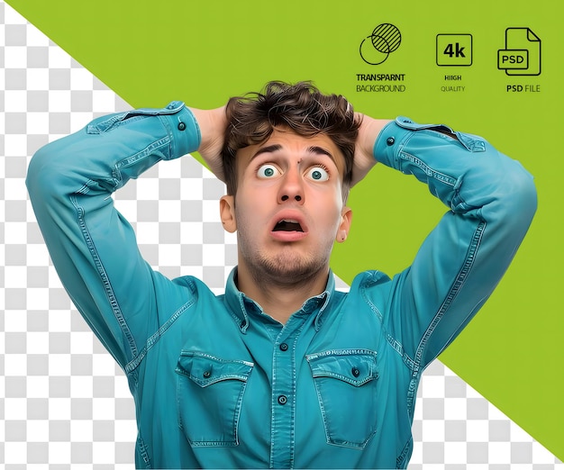 man with a surprised and shocked expression on his face