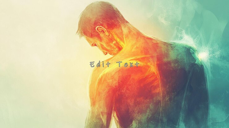 PSD man with back pain illustrated