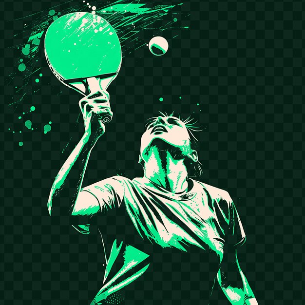 A man with a ball and a green background with the words  b  on it