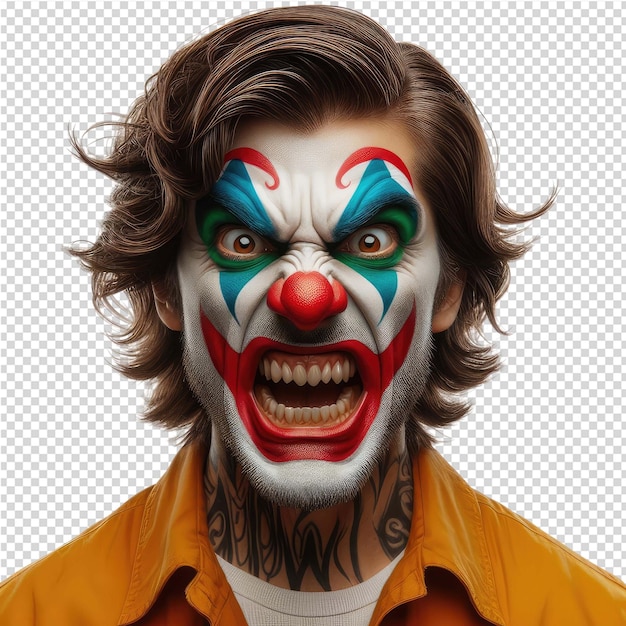 PSD a man with a clown face and the words im a on it