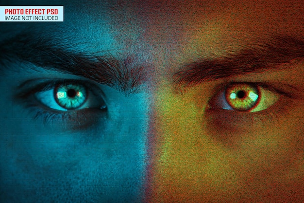 A man with green eyes and a blue and yellow background that says'the walking dead'on it