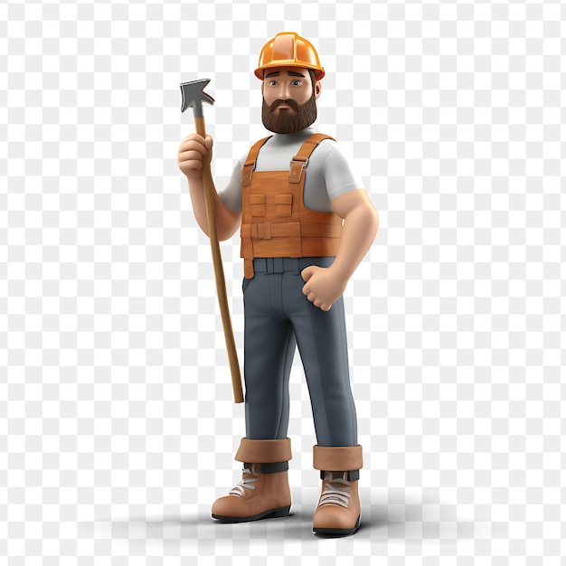 A man with a hammer and an axe