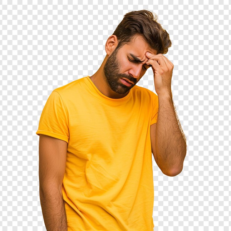 PSD man with headache