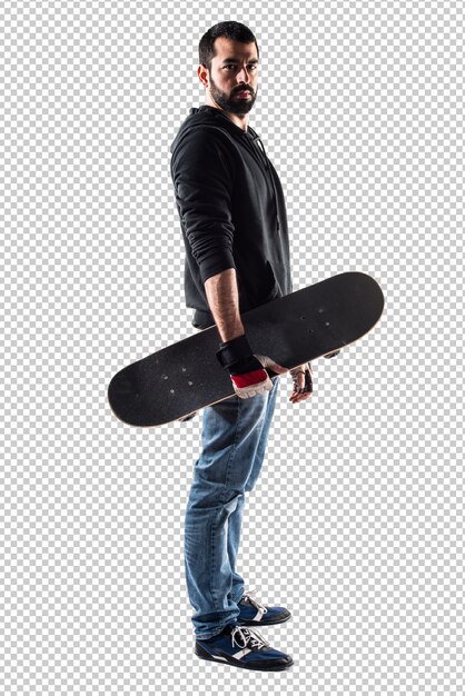 PSD man with his skate