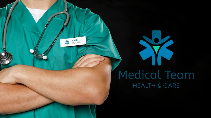 PSD man with stethoscope and labour day badge