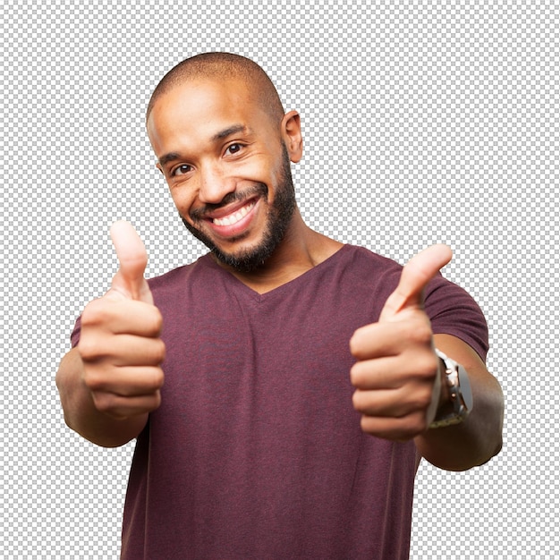 Man with thumbs up