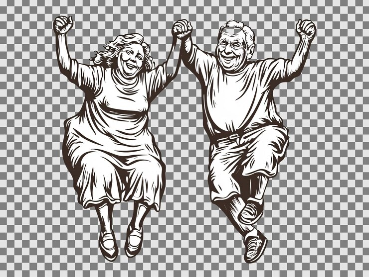 PSD a man and woman holding hands