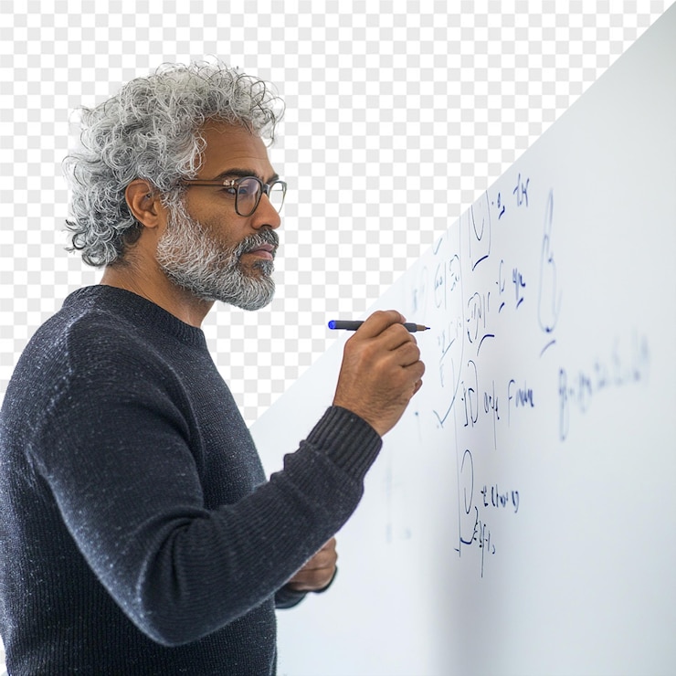 PSD a man writing on a white board with the words quot i love quot on it