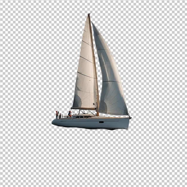 Man zeilt met een jacht over de oceaan
