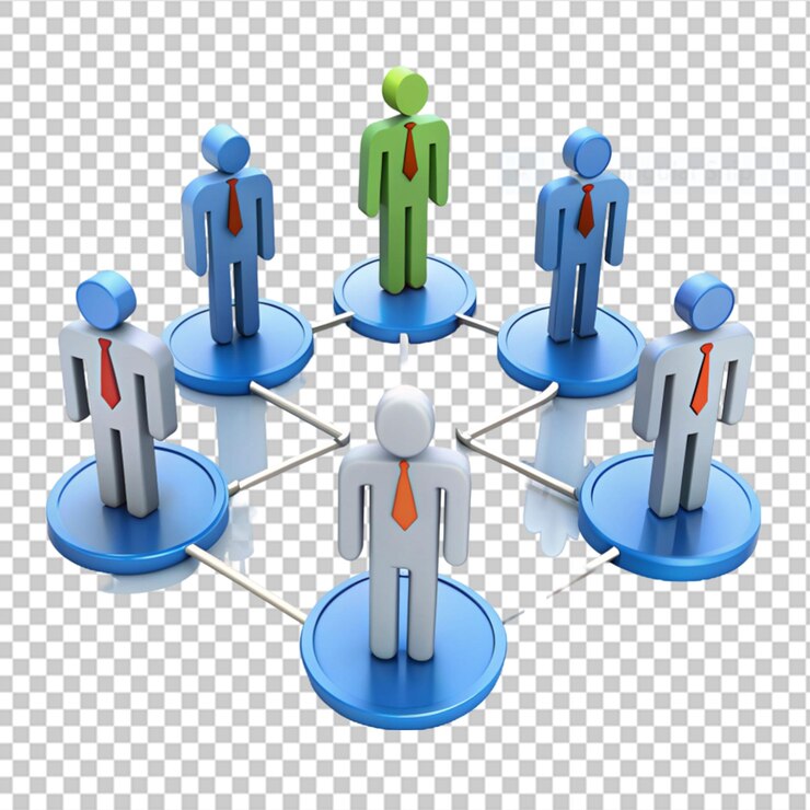 PSD management concept on transparent background