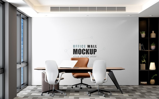 Ufficio di gestione progettato in stile moderno wall mockup