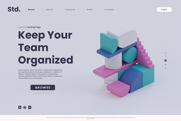 Management organizer landing page