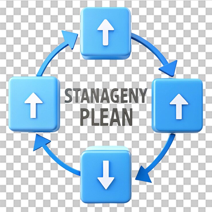 PSD management plan strategy isolated on transparent background