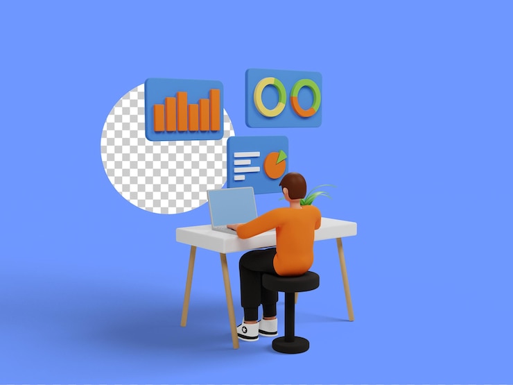 PSD manager business 3d render illustration isolated