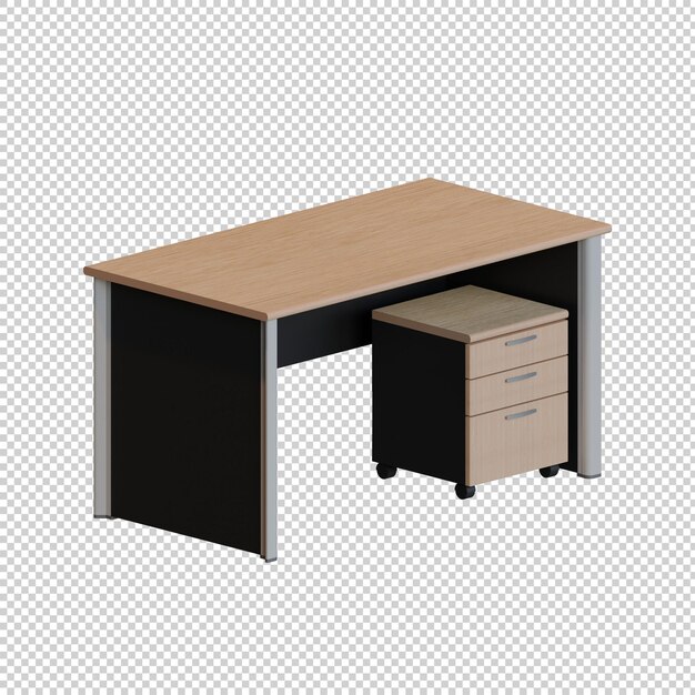 Manager desk 3d render illustration design element