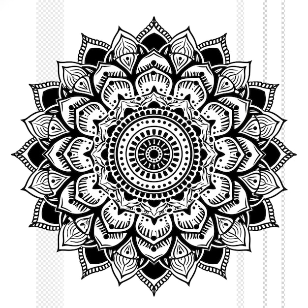 PSD mandala design transparent background