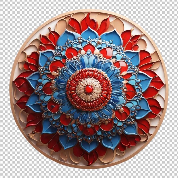 PSD mandala fractal ontwerp patroon geïsoleerd op transparante achtergrond