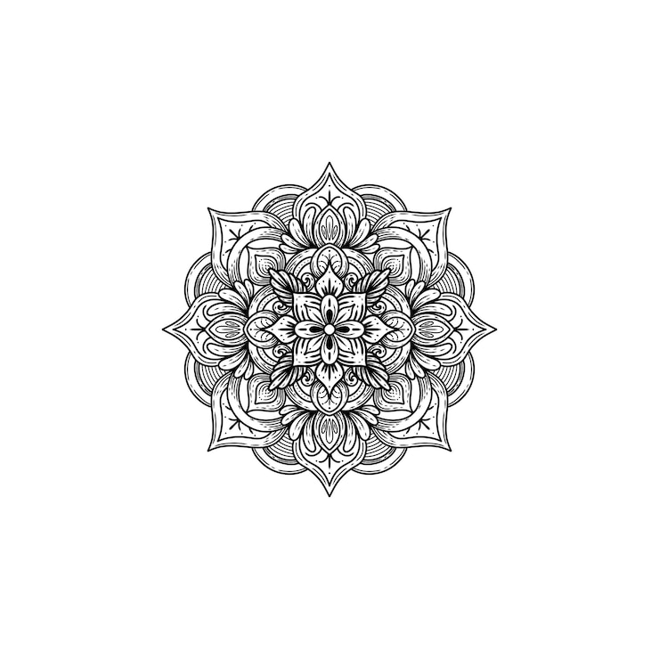 PSD mandala simple floral wedding background