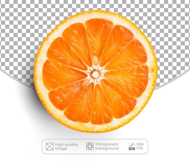 투명한 배경에 있는 만다린 오렌지색 디지털 사진
