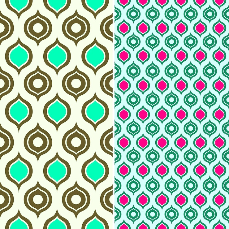PSD mandarin with round silhouette and retro design with ikat pa unique tropical fruit pattern vector