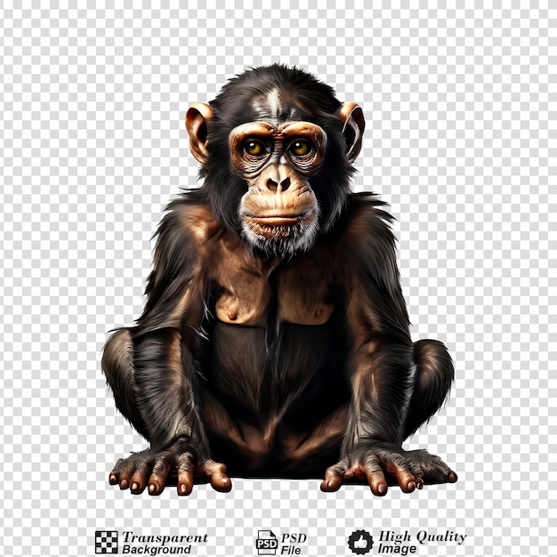 PSD mandrill monkey isolated on transparent background