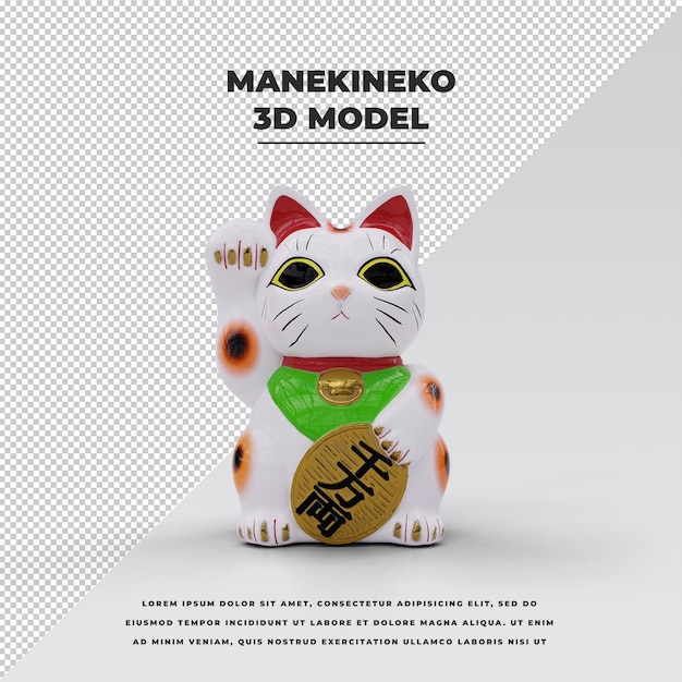 Maneki Neko Tradycyjny Japoński Kot Szczęścia