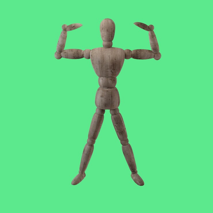 PSD manequin stronge 3d rendering