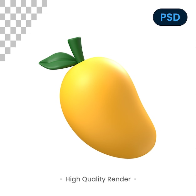 マンゴー 3 D アイコン Premium Psd