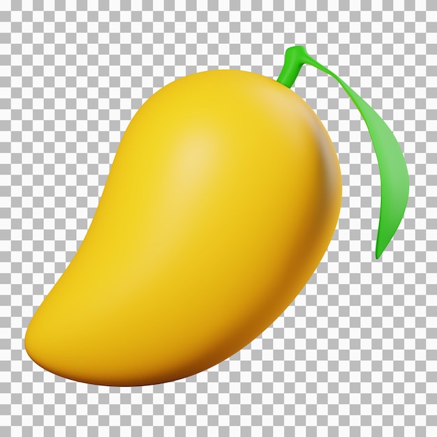 Illustrazione 3d del mango. icona mango 3d.