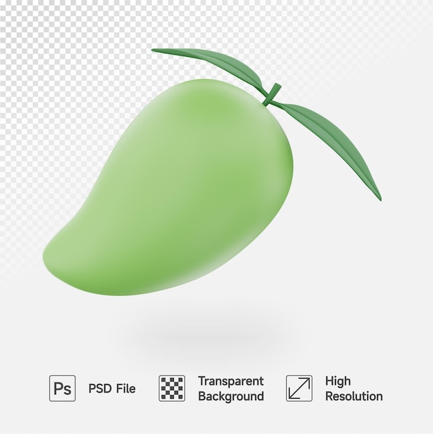 PSD mango 3d illustration