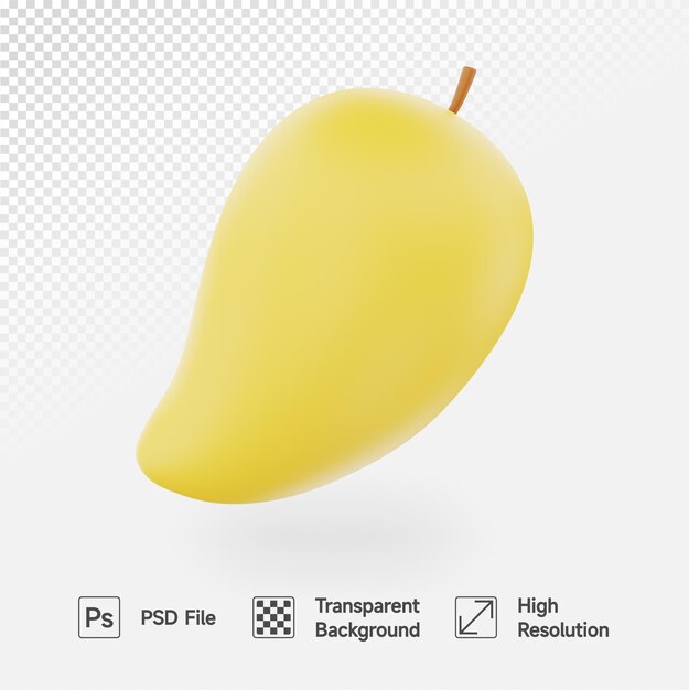 PSD mango 3d illustration