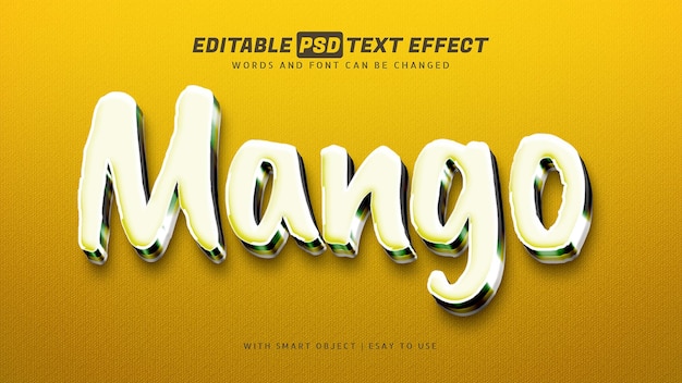 PSD mango 3d text effect editable