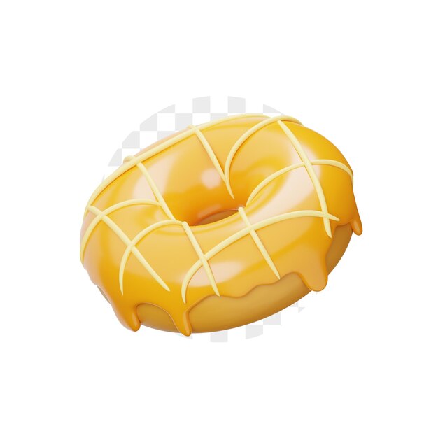 PSD mango donut food 3d icon