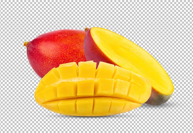 PSD mango fruit isolated on alpha layer