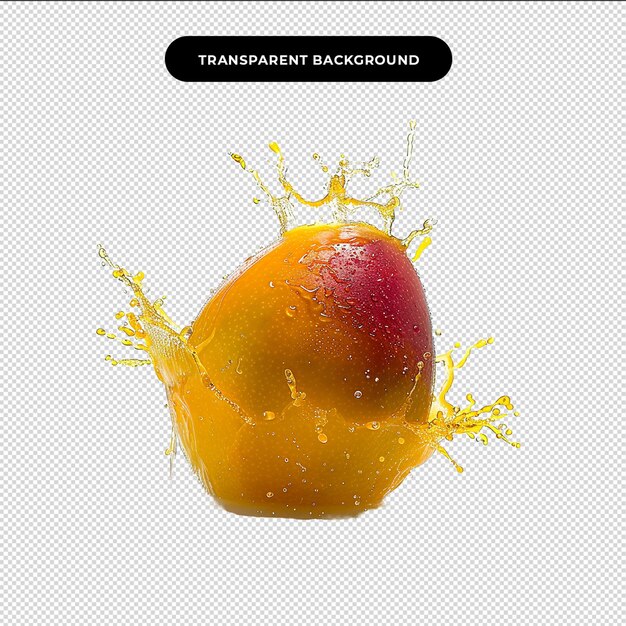 Mango isolated fruits on transparent background