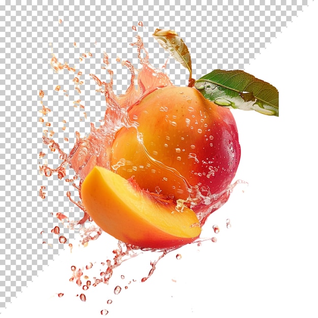 Mango isolated mango slice on transparent background