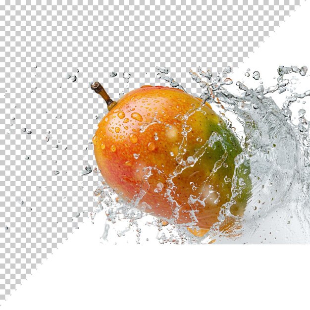 PSD mango isolated mango slice on transparent background