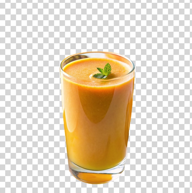 PSD mango papaya ananas smoothie op doorzichtige achtergrond