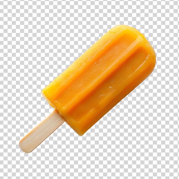 PSD mango popsicle on white isolated on transparent background