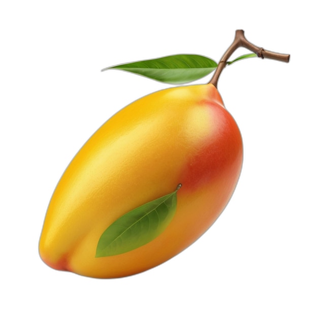 Mango psd op een witte achtergrond