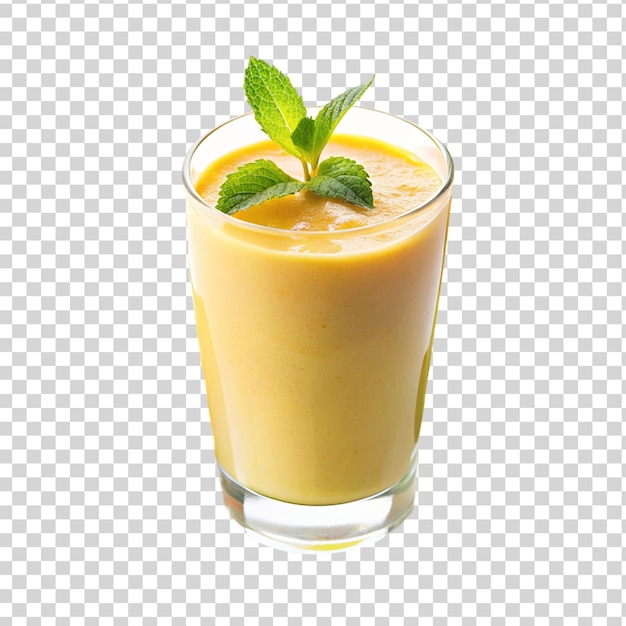PSD mango shake in vetro isolato su sfondo trasparente