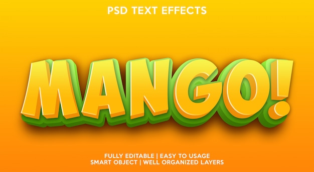 Mango text effect template