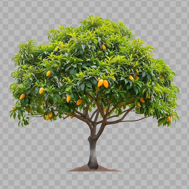 PSD mango tree with a round spreading canopy medium to large tre isolated clipart png psd no bg